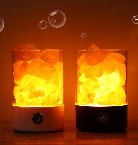 Lámpara LED de Sal del Himalaya con Luz de Cristal USB - Image 3