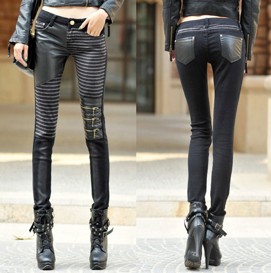 Pantalones de Cuero PU Ajustados para Mujer - Lápiz Elástico Talla Grande - Image 2