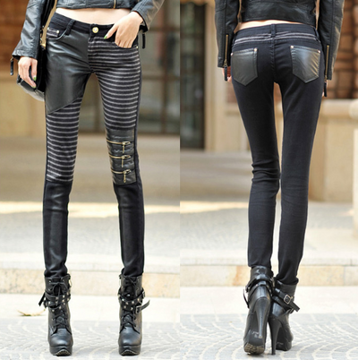Pantalones de Cuero PU Ajustados para Mujer - Lápiz Elástico Talla Grande - Image 2