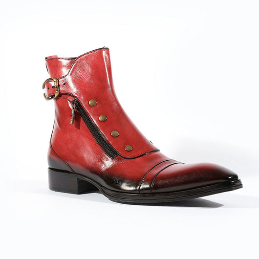 Botas Formales para Hombre con Punta Cuadrada y Cierre Lateral - Image 11