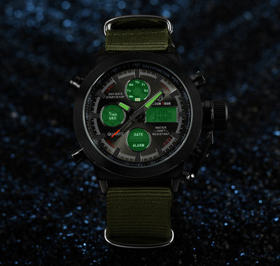 Reloj Deportivo Multifunción para Hombre - Estilo Urbano con Correa de Lona - Image 2