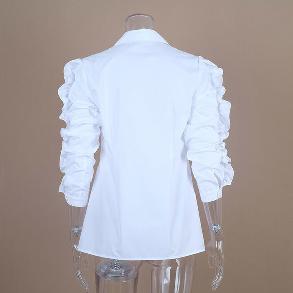 Camisa de Solapa Larga con Detalle Fungus