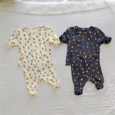 Conjunto Infantil con Estampado de Limón: Blusa y Pantalón Talle Alto - Image 3