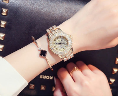 Reloj de Lujo para Mujer con Cristales y Diamantes - Pulsera Elegante de Cuarzo - Image 3
