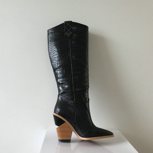 Botas de Tacón Grueso