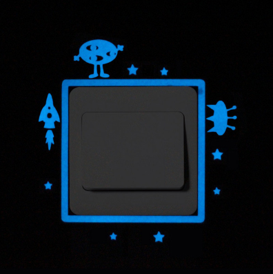Pegatina Interruptora Luminosa Azul con Diseño Infantil - Image 3