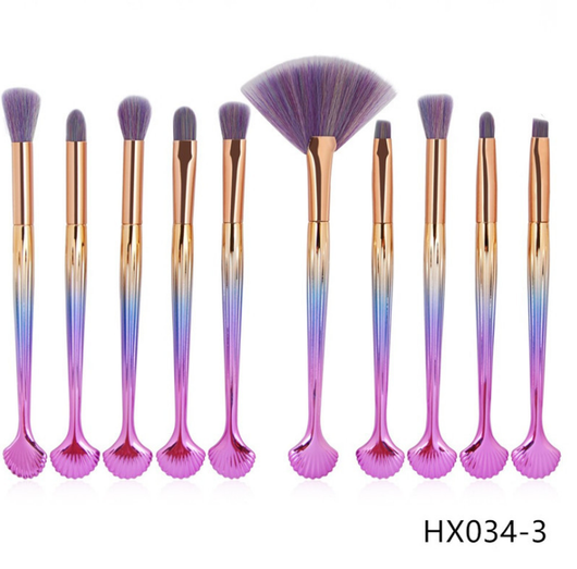 Set de Brochas de Maquillaje Shell - Cerdas Púrpura - Image 5