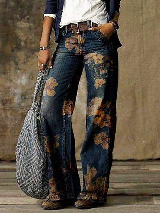 Pantalones Vaqueros Rectos para Mujer
