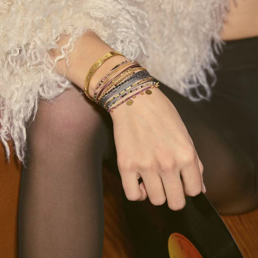 Pulsera de Piedra Natural Tejida a Mano para Mujer - Image 2