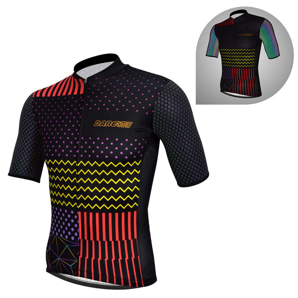 Jersey Ciclista Reflectante Multicolor para Andar de Noche