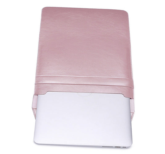 Funda Protectora de Cuero para Notebook con Forro de Microfibra