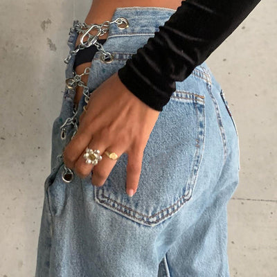 Jeans de Cintura Alta Efecto Lavado - Image 8