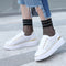 Geometric Mesh Athletic Socks - Black and White