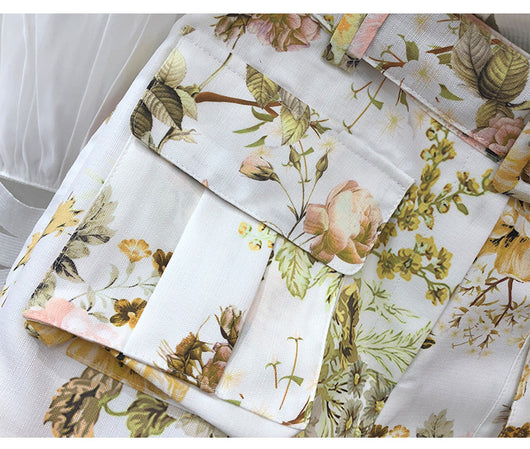 Conjunto de 2 Piezas: Blusa Hueca Manga Larga + Short Estampado - Image 16