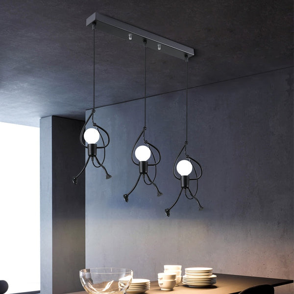 Lámpara de Araña Decorativa de Hierro para Restaurantes y Cafés