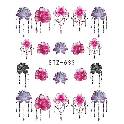 Calcomanías de Uñas Mariposas y Flores - Transfers de Agua para Decoración de Manicura - Image 18