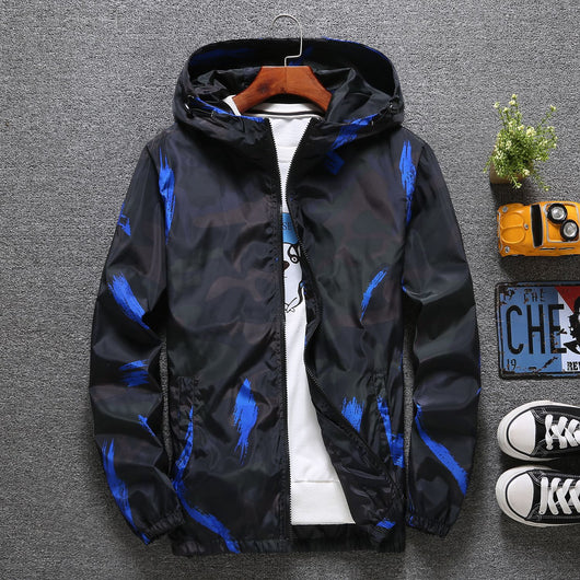 Chaqueta Cortavientos Suelta Camuflaje para Hombre - Image 3