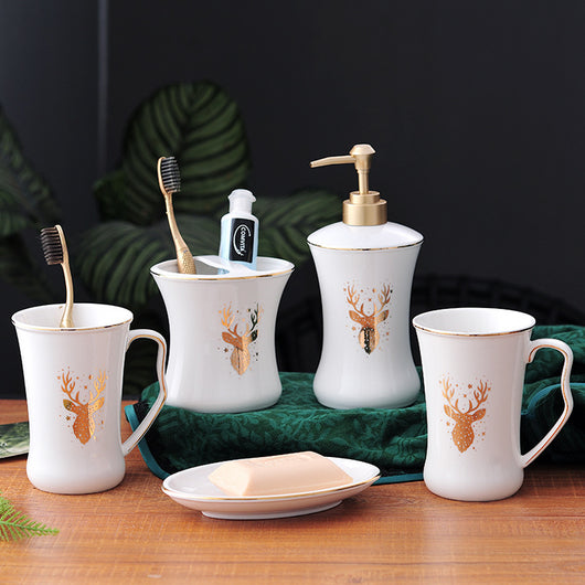 Juego de Baño de Cerámica - Set de 4 Piezas Elegante - Image 10