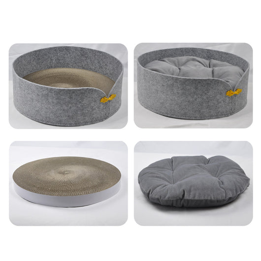 Rascador Corrugado para Gatos con Cojín Térmico Removible y Lavable - Image 12