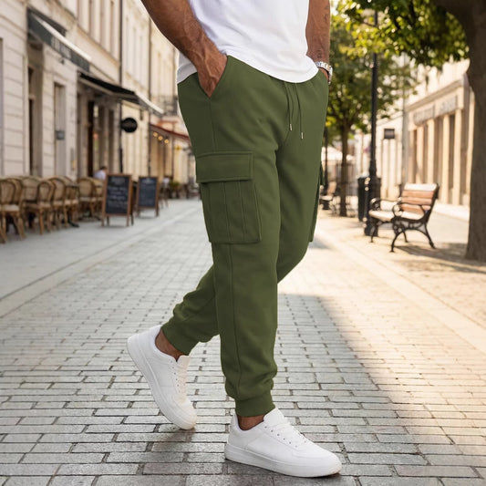 Pantalones de Trabajo Casual para Hombre con Múltiples Bolsillos y Cordón Ajustable - Image 2