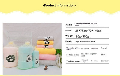 Fundas de Panda Bordado en Terciopelo Coral - Suave y Absorbentes - Image 15