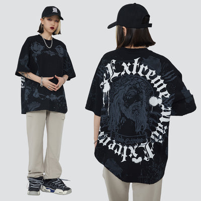 Playera Retro Americana Estampada Vintage Hip-hop Street Style - Image 17