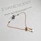 Pulsera de Oro 14K con Perla de Agua Marina y Cáñamo Natural