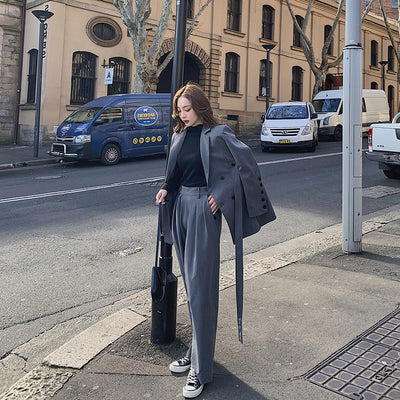 Conjunto de Pantalón Ancho y Blazer para Mujer - Look Elegante y Sofisticado - Image 9