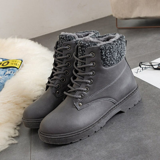 Botas de Nieve Térmicas con Cordones de Algodón - Image 18
