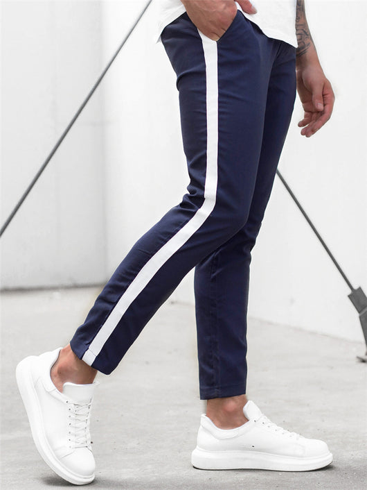 Pantalones Slim Ajustados con Rayas Horizontales para Hombre - Image 27
