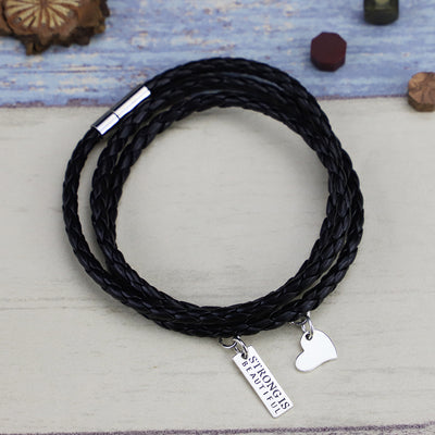 Conjunto de Plata Esterlina 925: Pulsera Robusta y Dije Corazón - Image 5