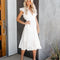 Vestido Blanco con Encaje Bordado en Cintura