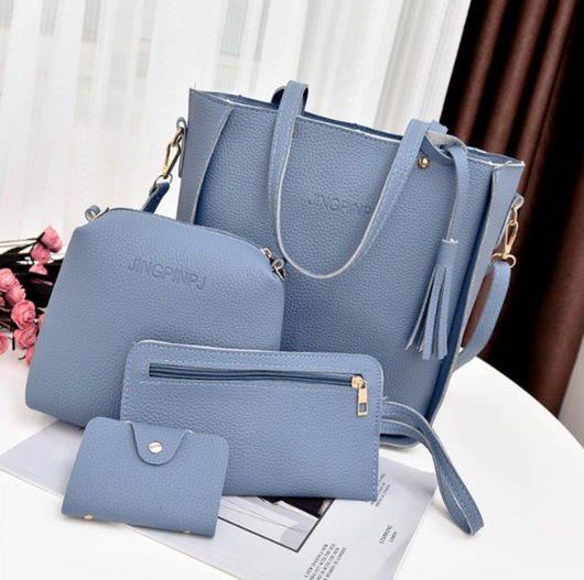 Set de 4 Bolsas Coreanas con Borlas - Bolso, Monedero y Organizador - Image 4