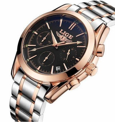 Reloj de Negocios Deportivo Acero Inoxidable Multifuncional con Calendario - Image 6