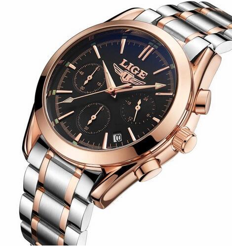 Reloj de Negocios Deportivo Acero Inoxidable Multifuncional con Calendario - Image 6