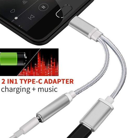 Cable Adaptador 2 en 1 para Audífonos y Carga Simultánea - Image 2