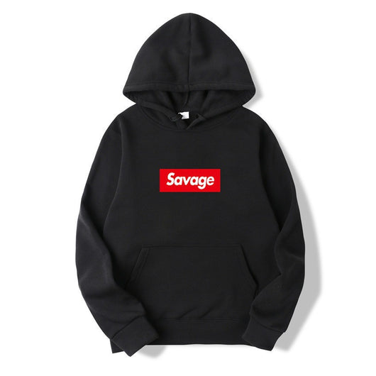 Sudadera con Capucha SAVAGE Estilo de Pareja - Diseño Estampado con Forro Polar