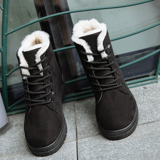 Botas de Nieve para Mujer Talla Grande con Forro de Felpa Artificial - Image 17