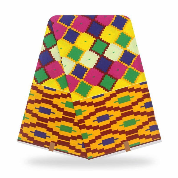Tela de Algodón Batik Africano Teñido a Mano