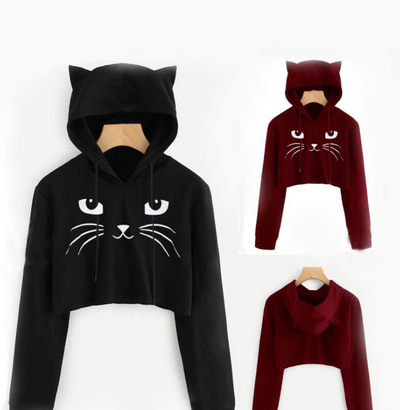 Sudadera con Estampado de Gatos