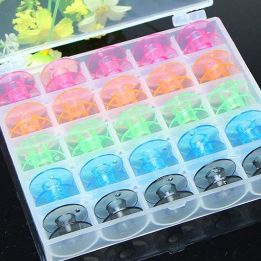 Bobinas de Plástico Coloridas para Máquina de Coser