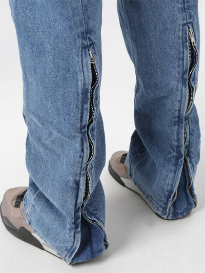 Jeans Hip-hop con Pentagrama y Cierre Lateral para Hombre - Image 14