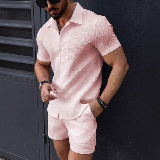 Conjunto de Playa Transpirable para Hombre - Camisa y Shorts Vintage - Image 4