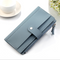 Clutch Three Fold Buckle Coin Purse Blue