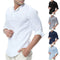 Camisa Casual Hombre Básica de Color Sólido