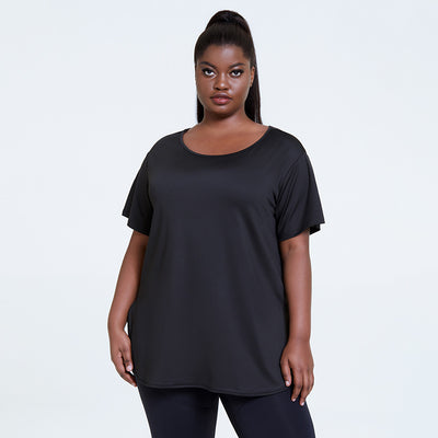 Blusa Deportiva Talla Grande de Secado Rápido y Ajuste Holgado - Image 9
