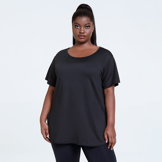 Blusa Deportiva Talla Grande de Secado Rápido y Ajuste Holgado - Image 9