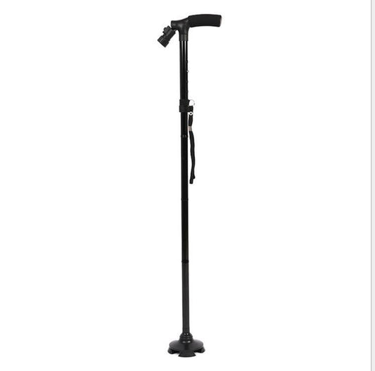 Bastón Telescópico LED de Aluminio - 5 Secciones Plegable para Adultos Mayores