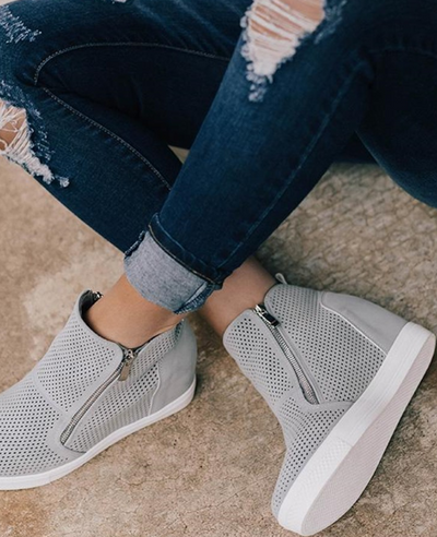 Zapatos Casuales para Mujer con Punta Redonda y Diseño Calado - Image 4
