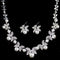 Juego de Joyas para Novia - Collar y Aretes con Diamantes y Perlas